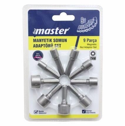 Master Manyetik Somun Adaptörü Set 9 Parça