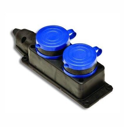 Monofaze Kapaklı Priz Kauçuk 2'li