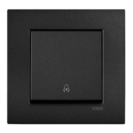Viko Novella Siyah Zil Butonu (Çerçevesiz)