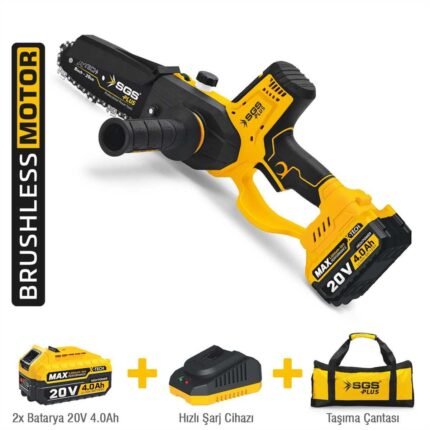 Sgs Akülü Ağaç Budama Testere 200mm 20V 2*4.0Ah SGS5310